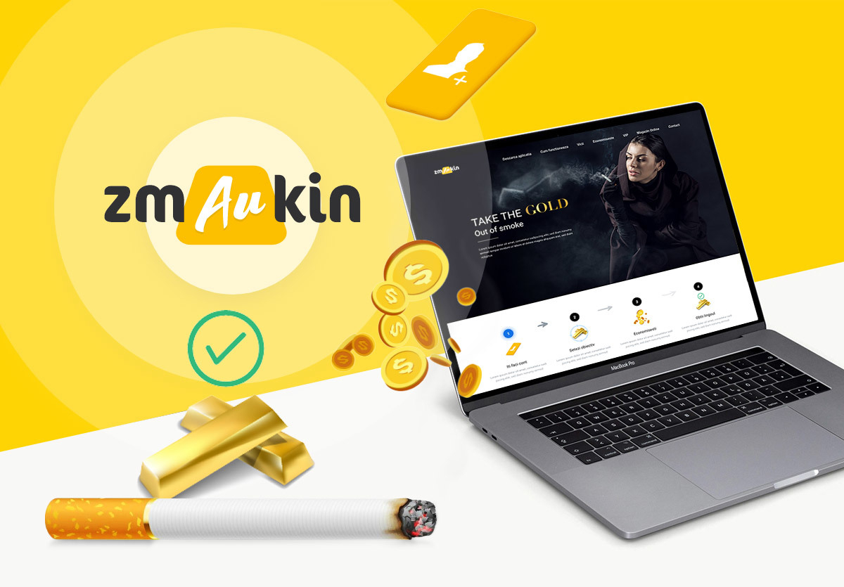 Zmaukin - Landing Page prezentare aplicatie Mobile